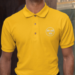 Camisa Polo Unisex Piquet Duo Personalizados Amarela